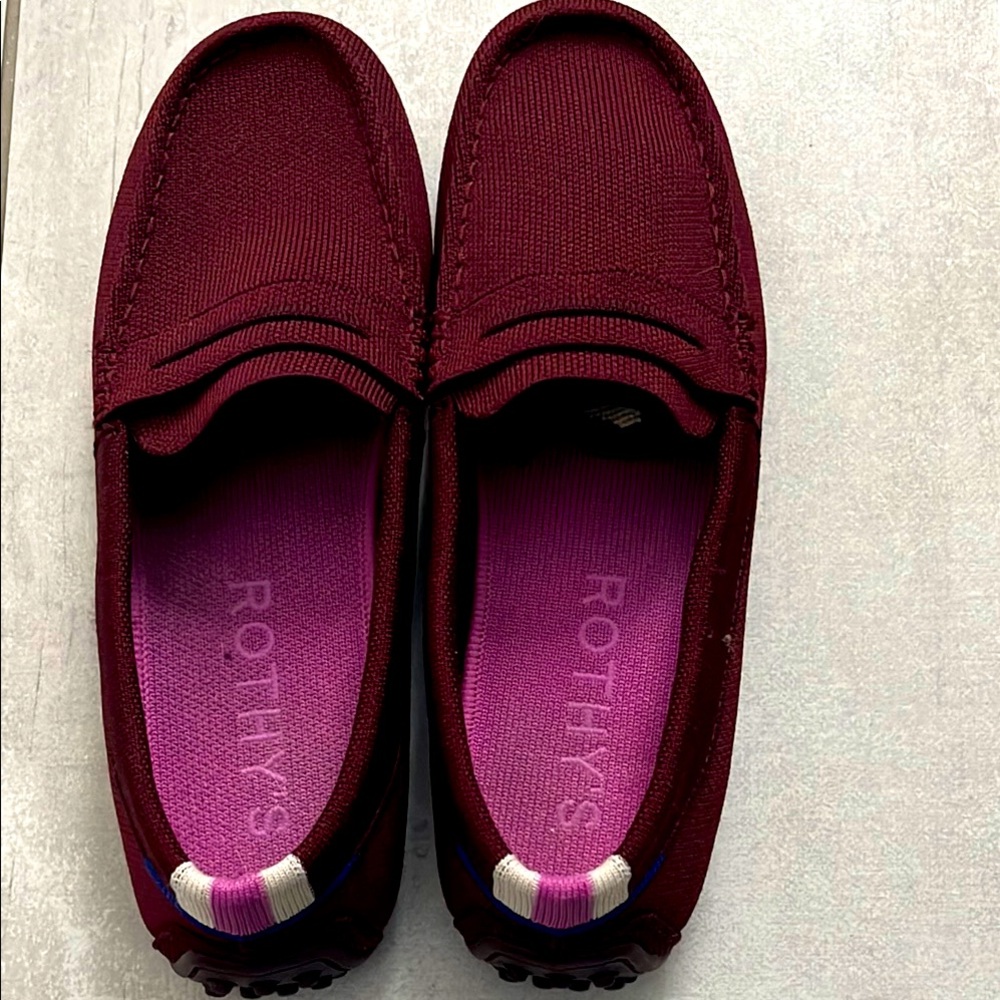 Rothy's The Driver Burgundy Loafers 9